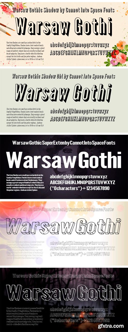 Warsaw Gothic Font Family