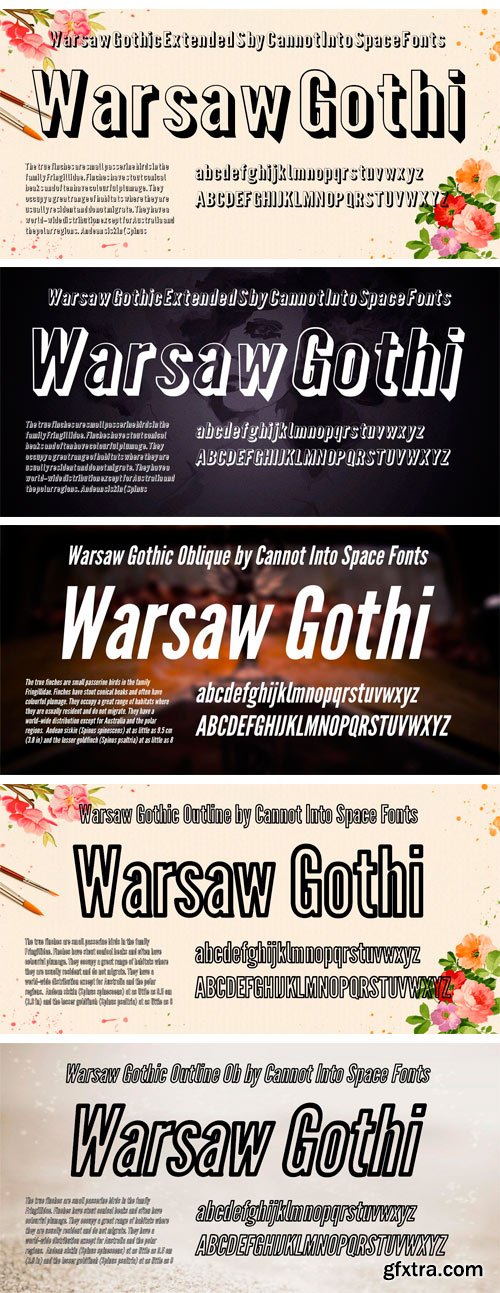 Warsaw Gothic Font Family