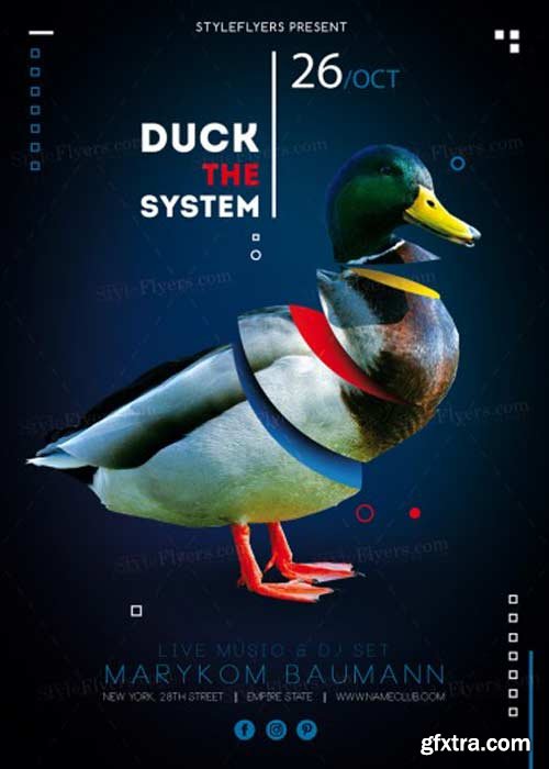 Duck The System V1 PSD Flyer Template