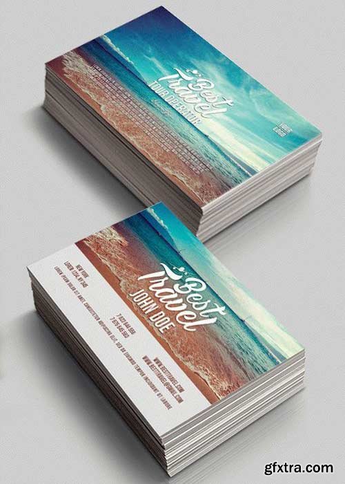 Best Travel V4 Premium Business Card Templates PSD