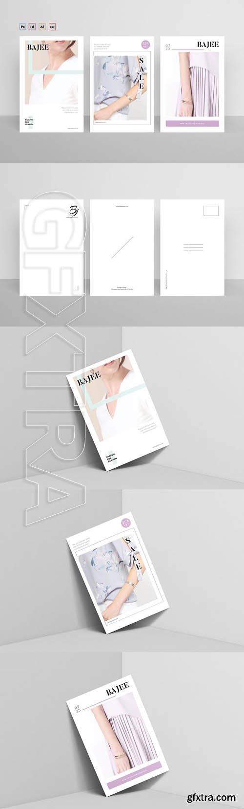 CreativeMarket - Postcard Flyers Fashion 1827198