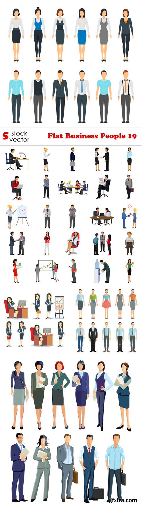 Vectors - Flat Business People 19