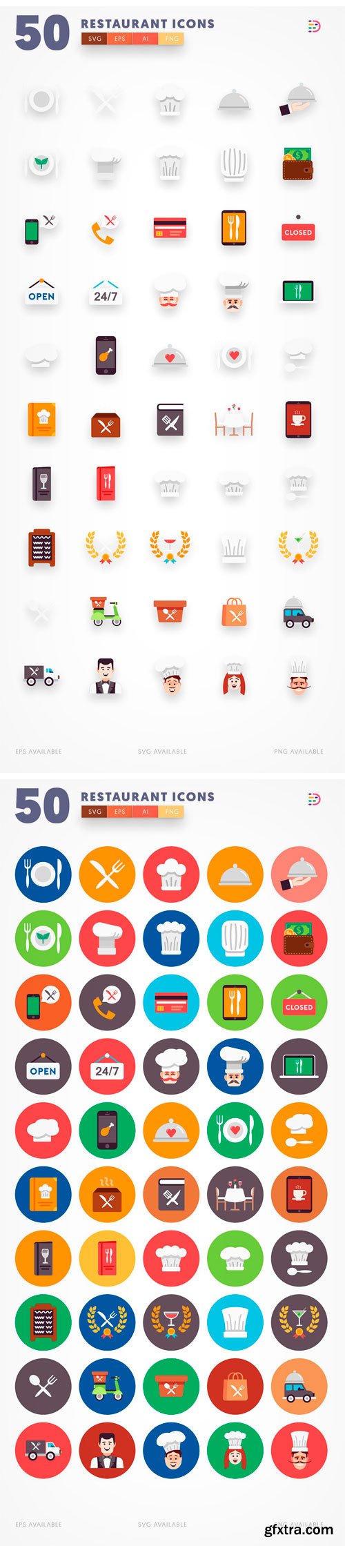 CM - 50 Restaurant Icons 1781314