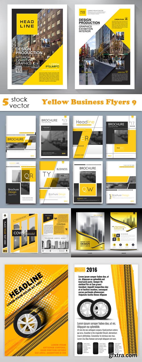 Vectors - Yellow Business Flyers 9