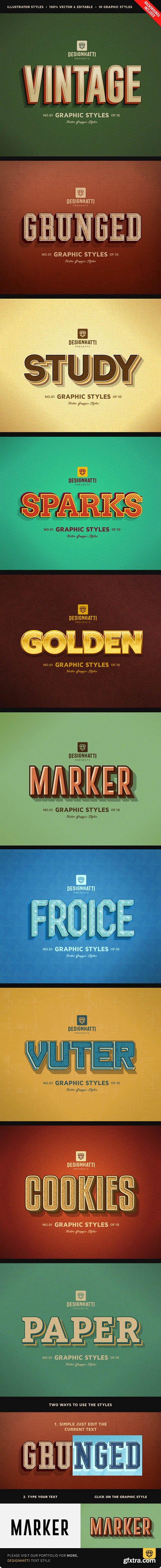 Graphicriver Retro Vintage Text Styles Vol.02 19070255