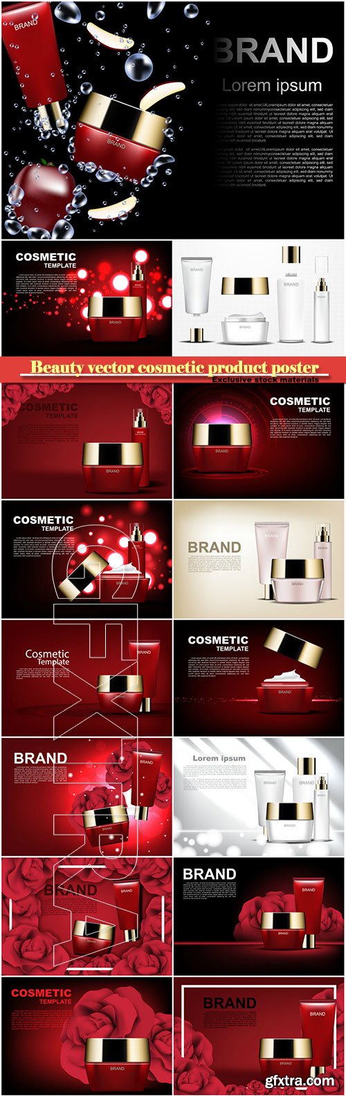 Beauty vector cosmetic product poster # 21