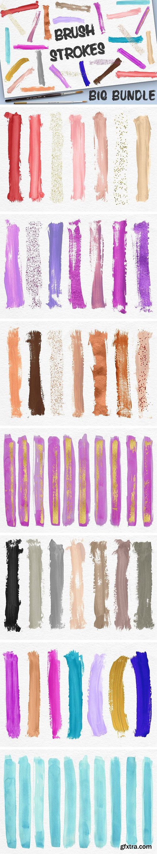 CM - Handpainted Brush Strokes BIG BUNDLE 1783179