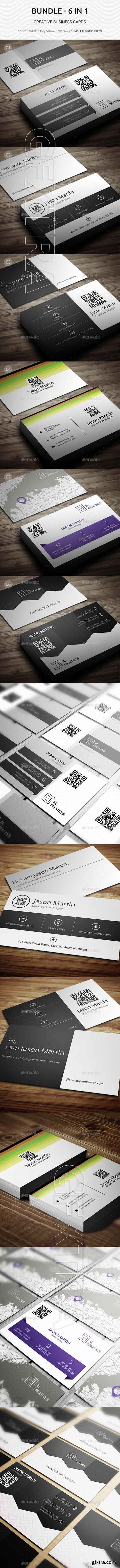 GraphicRiver - Bundle - 6 in 1 Pro - Creative Business Cards - B47 20594915