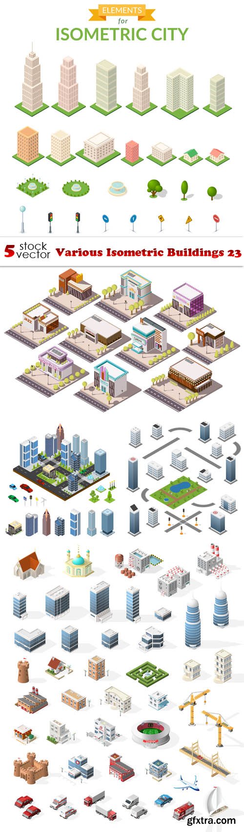 Vectors - Various Isometric Buildings 23