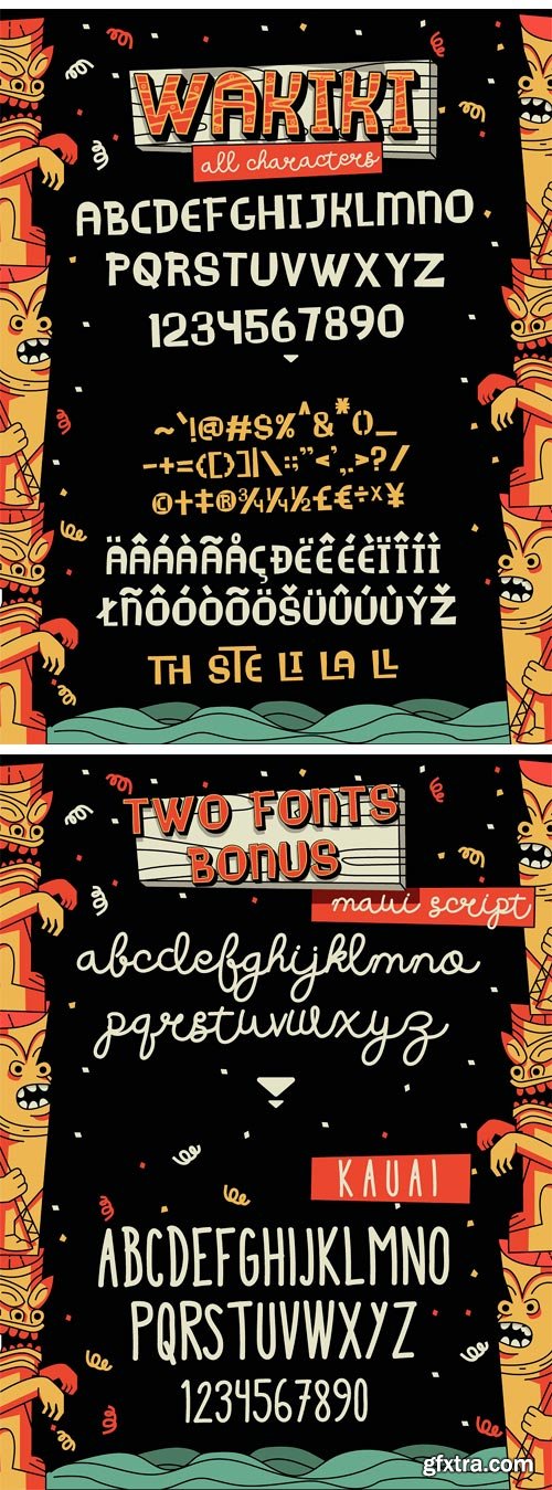 CM - Wakiki Layered Typeface + Bonus 1769222