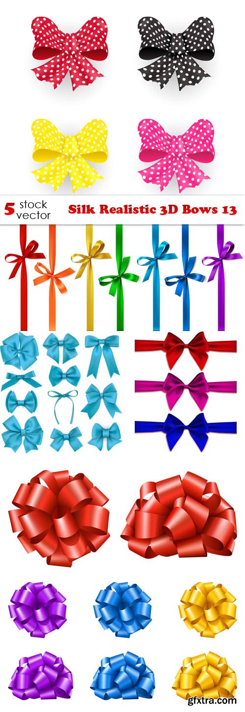 Vectors - Silk Realistic 3D Bows 13