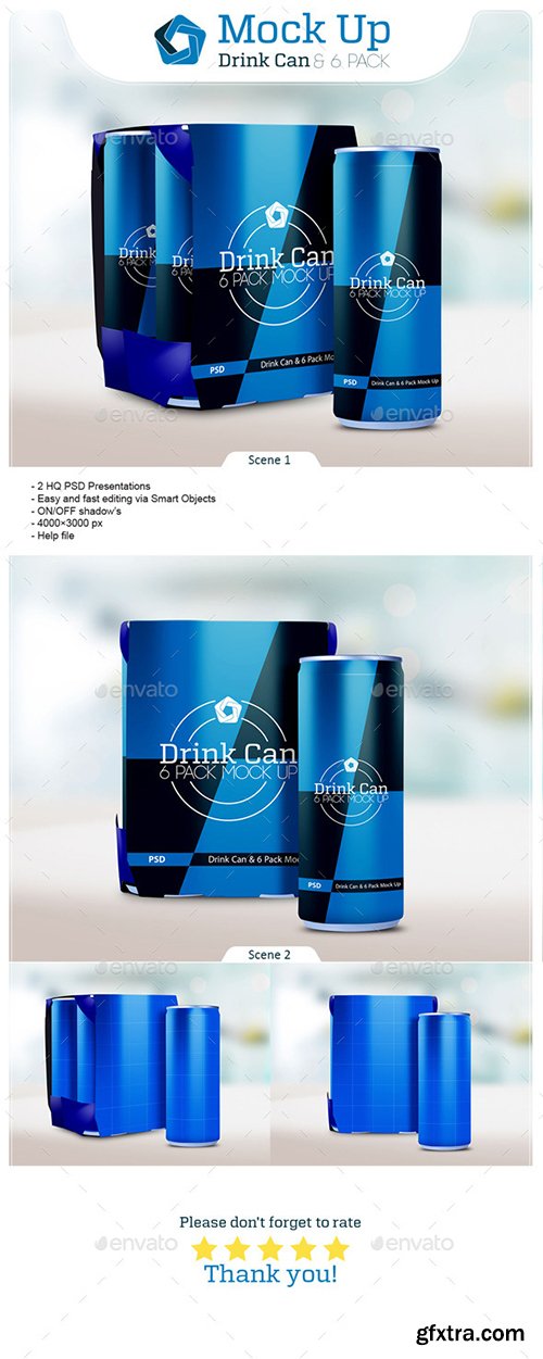 Graphicriver Drink Can & 6 Pack Mock Up 10106781