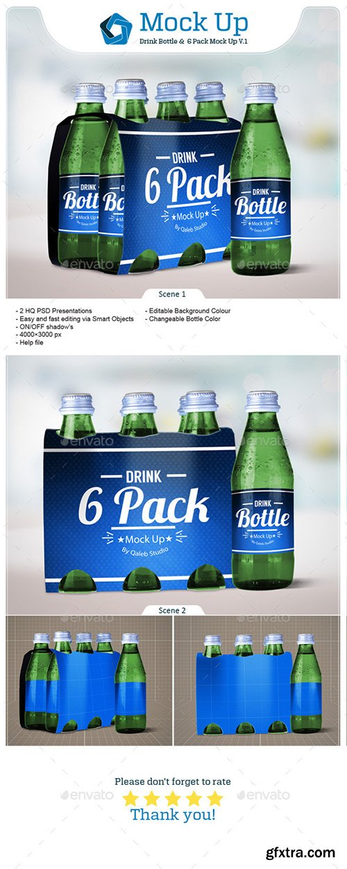 Graphicriver Drink Bottle & 6 Pack Mock Up V.1 11566099