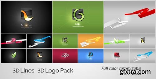 Videohive - 3D Lines 3D Logo Pack - 4410126