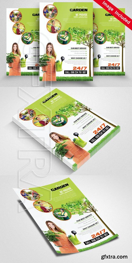 CreativeMarket - Green Service Flyer Templates 1828173