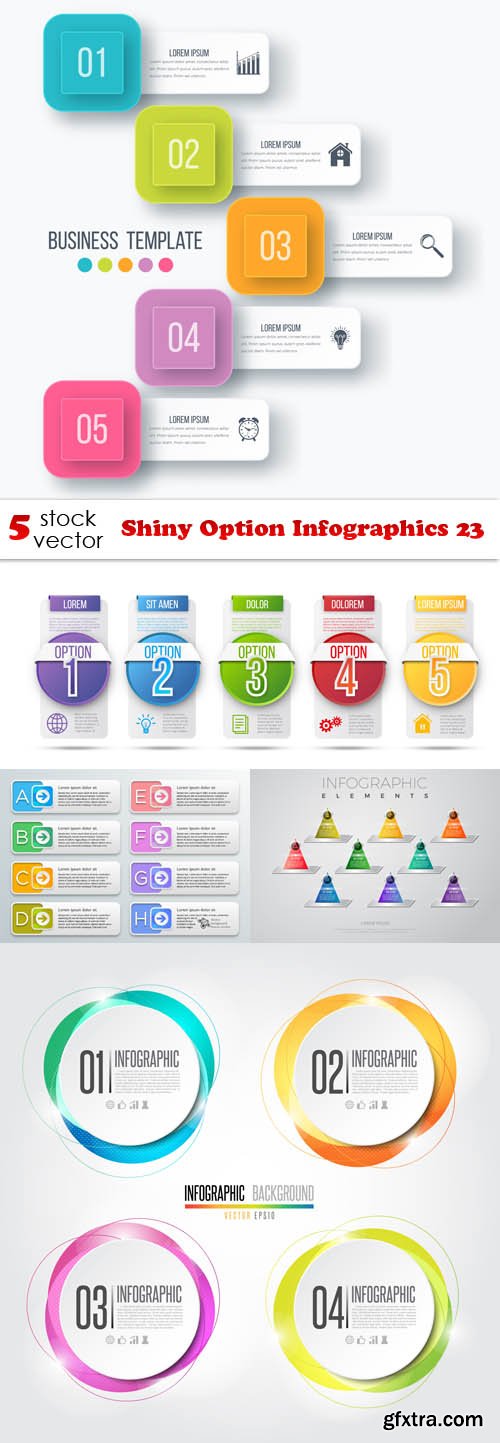 Vectors - Shiny Option Infographics 23