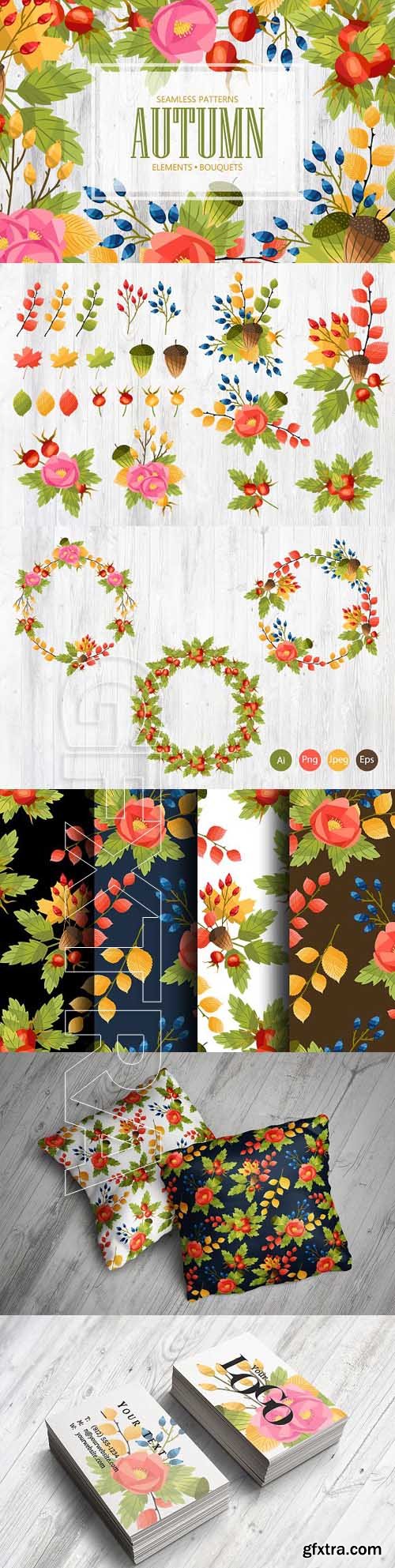 CreativeMarket - Autumn set Vector illustration 1790338