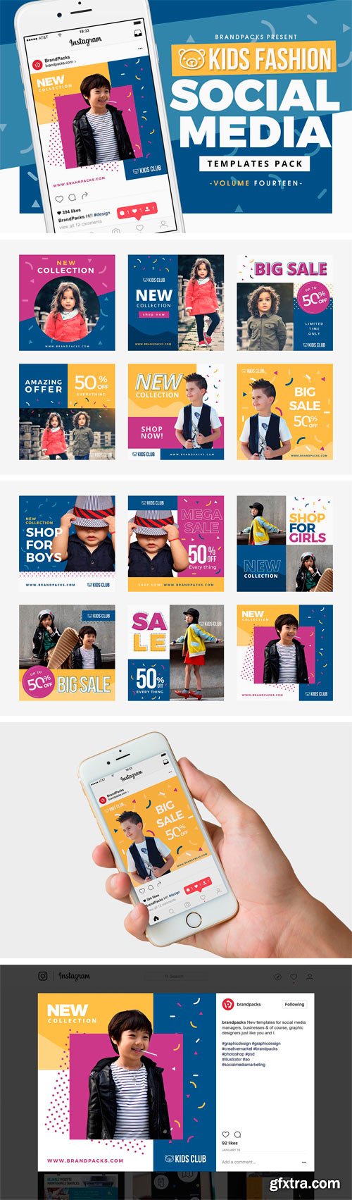 CM - Kids Fashion Social Media Templates 1780909