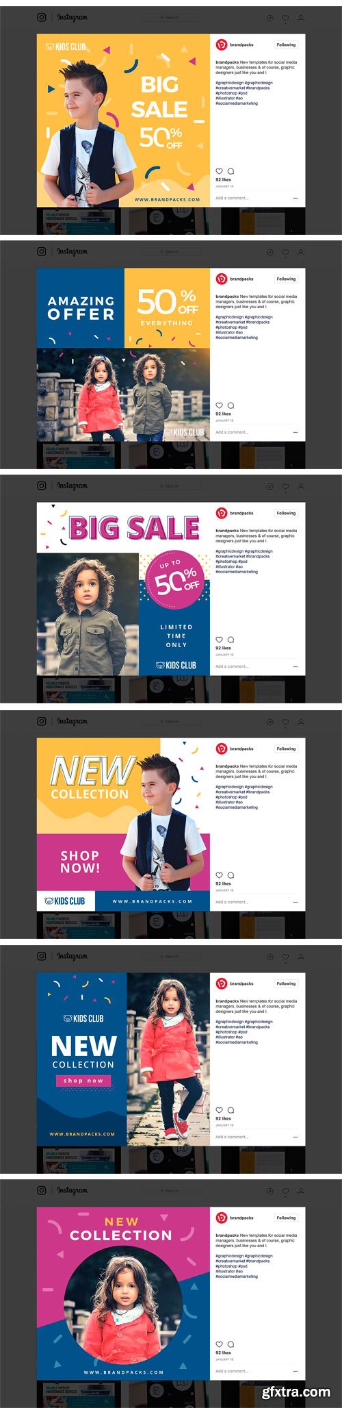 CM - Kids Fashion Social Media Templates 1780909