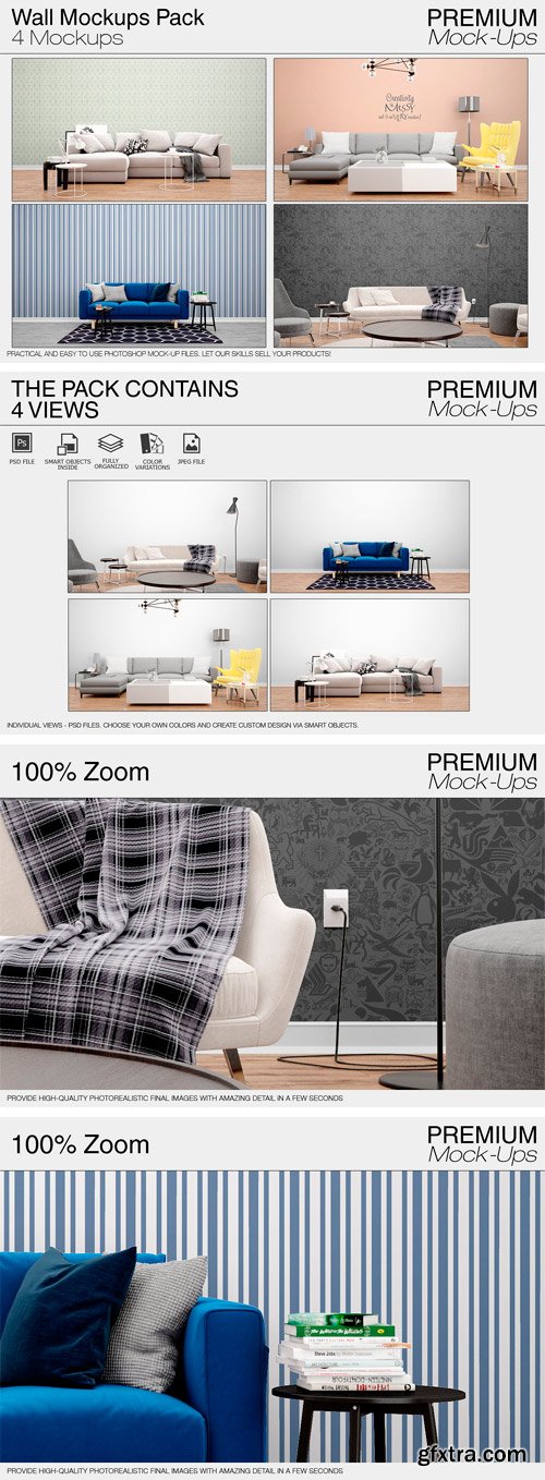 CM - Wall Mockups Pack 1779218