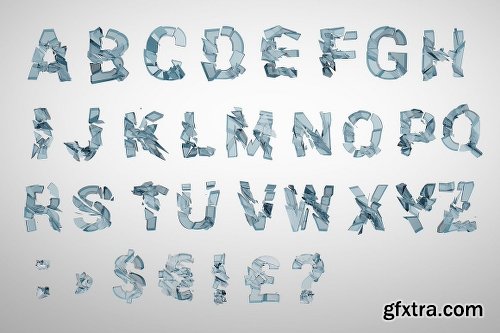 CreativeMarket Crushed Transparent Font 1837818