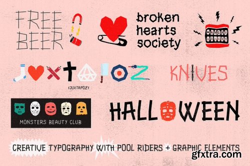 CreativeMarket Pool Riders + Graphic Elements 1819104