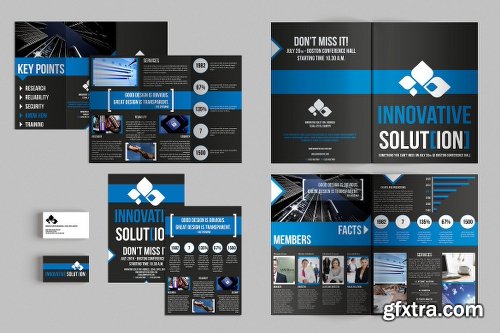 CreativeMarket Set of Brochures / Stationery 06 871444