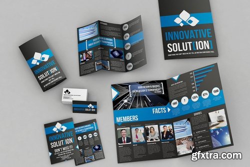 CreativeMarket Set of Brochures / Stationery 06 871444