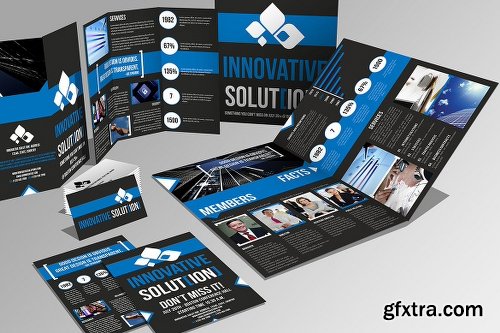 CreativeMarket Set of Brochures / Stationery 06 871444