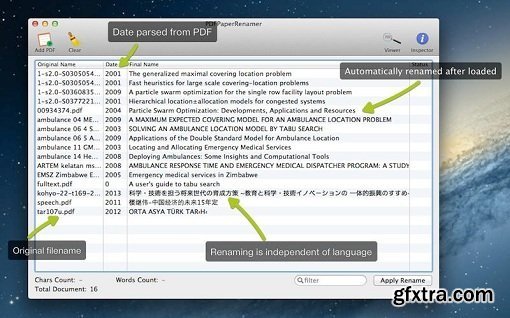 PDF Paper Renamer 1.53 (Mac OS X)