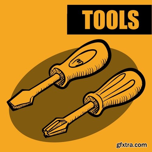 vector picture background is the construction of a builder working construction tools 25 EPS