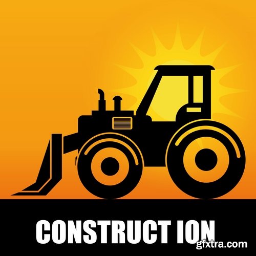 vector picture background is the construction of a builder working construction tools 25 EPS