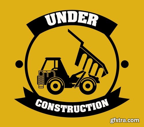 vector picture background is the construction of a builder working construction tools 25 EPS