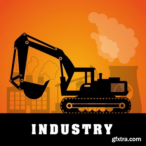 vector picture background is the construction of a builder working construction tools 25 EPS