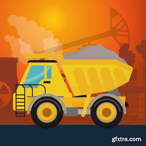 vector picture background is the construction of a builder working construction tools 25 EPS