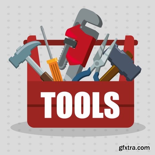 vector picture background is the construction of a builder working construction tools 25 EPS