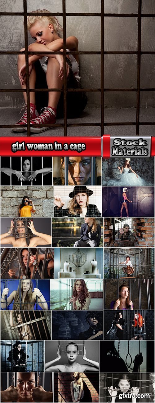 girl woman in a cage restriction limit conceptual illustration 25 HQ Jpeg