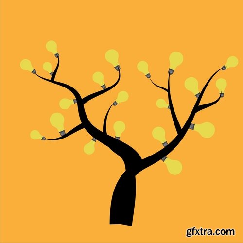 different vector image calligraphic tree a background design element 25 Eps