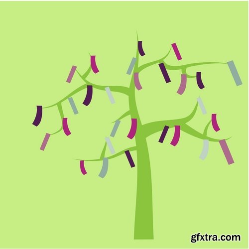 different vector image calligraphic tree a background design element 25 Eps