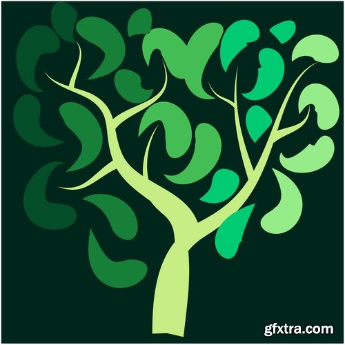 different vector image calligraphic tree a background design element 25 Eps