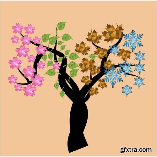 different vector image calligraphic tree a background design element 25 Eps