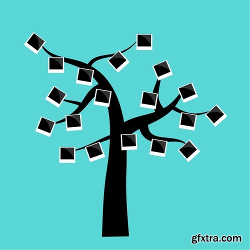 different vector image calligraphic tree a background design element 25 Eps