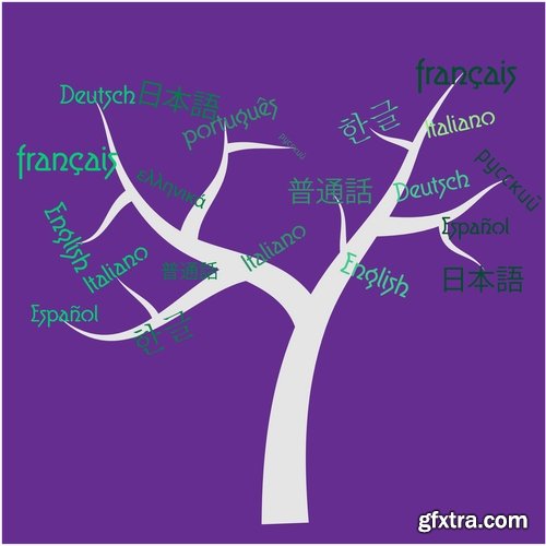 different vector image calligraphic tree a background design element 25 Eps