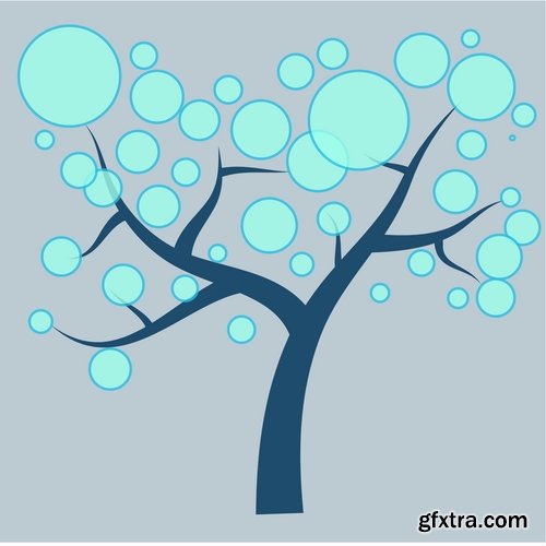 different vector image calligraphic tree a background design element 25 Eps