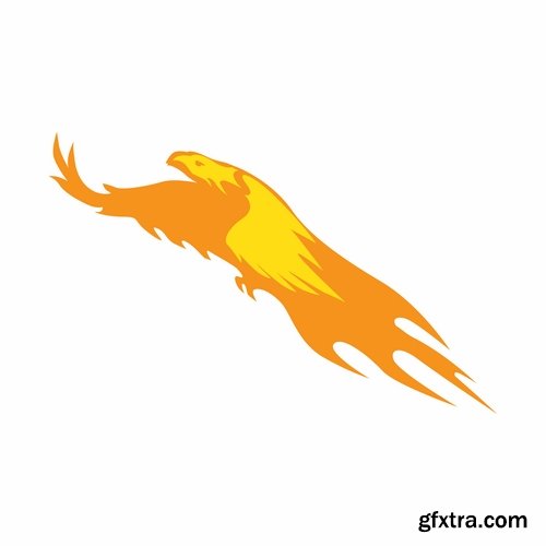 logo with an illustration of an animal on fire 25 EPS