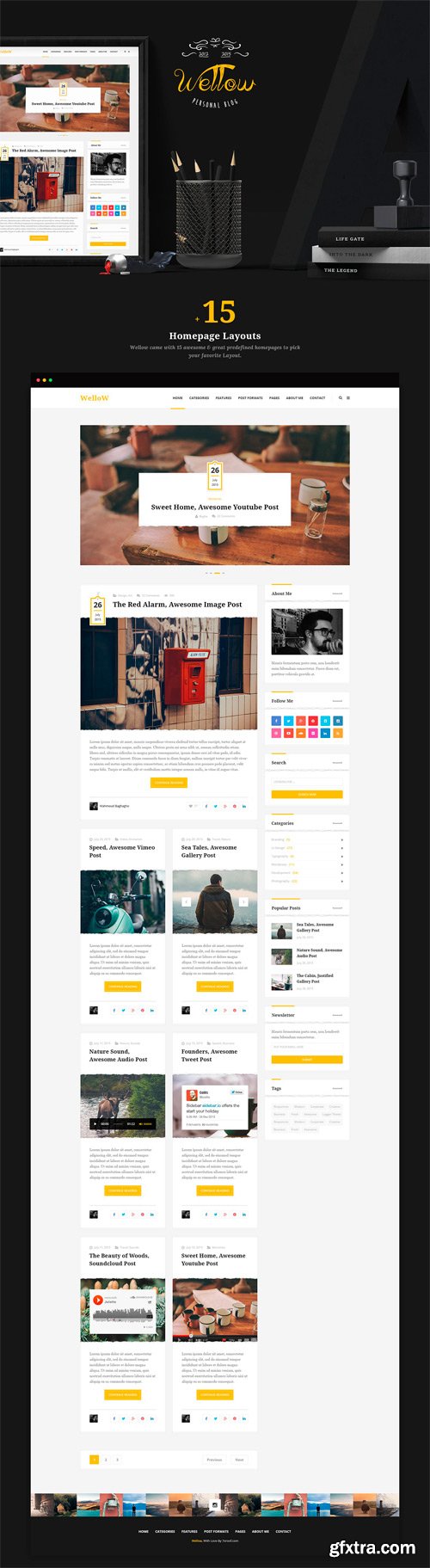 CM - Wellow - Blogging PSD Template 1792459