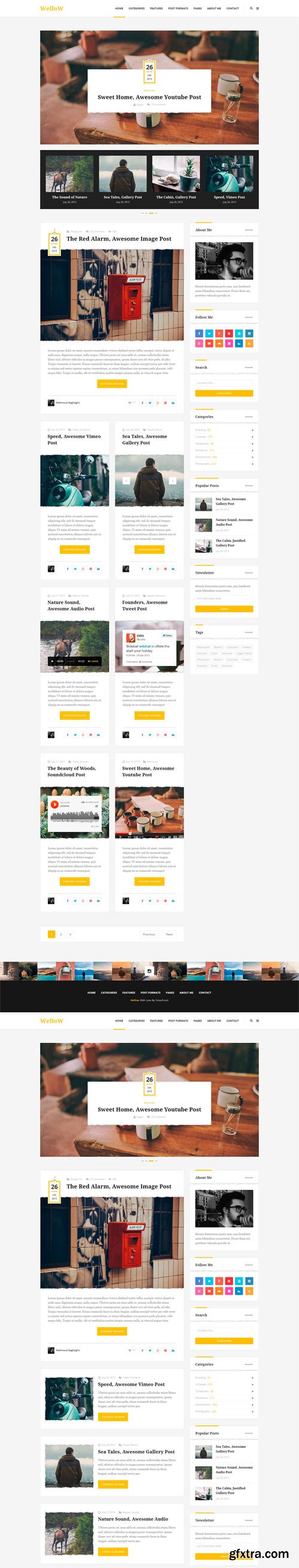 CM - Wellow - Blogging PSD Template 1792459