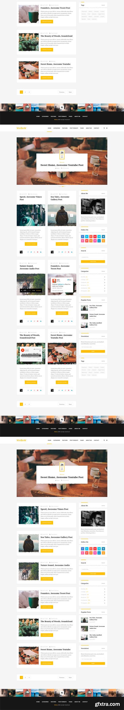 CM - Wellow - Blogging PSD Template 1792459