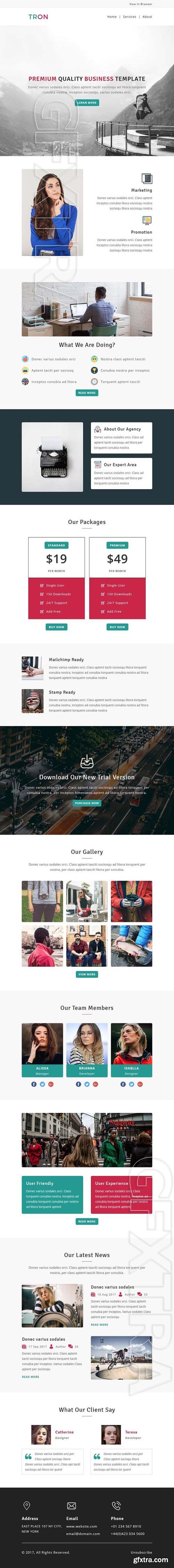 CreativeMarket - Tron - Responsive Email Template 1827987