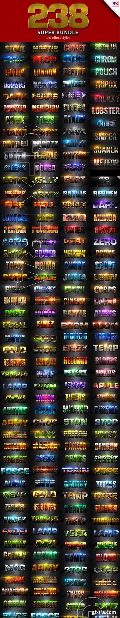 GraphicRiver - 238 Super Bundle Text Effect 20599228